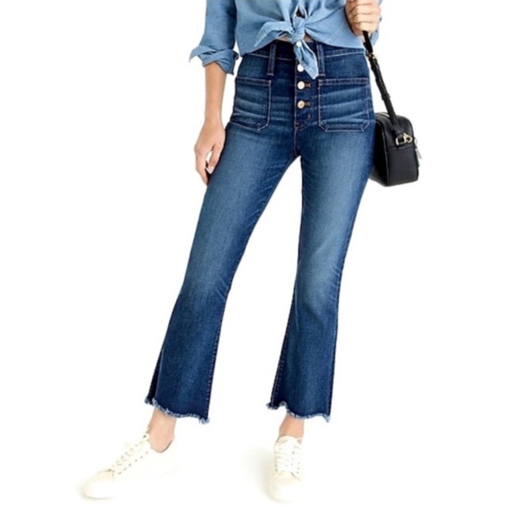 J.Crew Point Sur Demi Boot Jeans EUC size 26